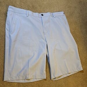 Adidas Grey Flat Front Shorts Lightweight Tailored Design
